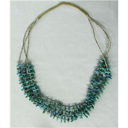 Native American Navajo 3 Strand Turquoise Necklace