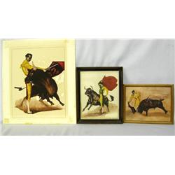 3 Original Matador Paintings