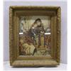 Image 1 : Antiqued Gold Gilt Framed Print