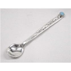 Native American Navajo Silver Turquoise Childs Spoon