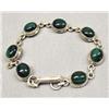 Image 1 : High Fashion Sterling Malachite Link Bracelet