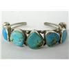 Image 1 : Native American Navajo Silver Turquoise Bracelet