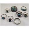 Image 1 : 8 Native American Navajo Rings