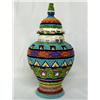 Image 1 : Lidded Metal Vase Hand Beaded by Kills Thunder