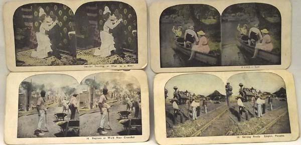 4 Vintage Stereoscope Cards