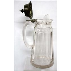 Antique Pressed Glass Syrup Pitcher