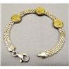 Image 1 : High Fashion Silver Gold Overlay Link Bracelet