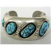 Image 2 : Native American Navajo Turquoise Bracelet by Chee