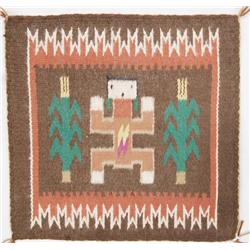 Native American Navajo Pictoral Yei Rug Sampler