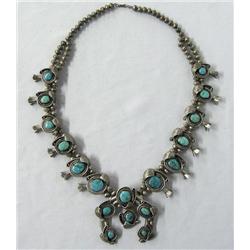 Native American Navajo Squash Blossom Necklace