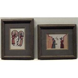 2 Native American Navajo Framed Prints