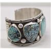 Image 2 : Native American Navajo Silver Turquoise Bracelet