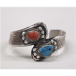 Native American Navajo Silver Turquoise Bracelet