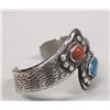 Image 2 : Native American Navajo Silver Turquoise Bracelet