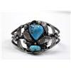 Image 1 : Native American Navajo Silver Turquoise Bracelet