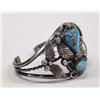 Image 2 : Native American Navajo Silver Turquoise Bracelet