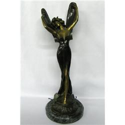 Bronze Statue ''Libellule'' ''Dragon Fly Girl'' Bossin