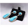 Image 3 : Native American Zuni Turquoise Earrings by Leekya