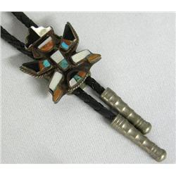 1950s Native American Zuni Knife Wing Bolo Tie