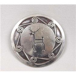 Native American Navajo Sterling Deer Pin