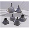 Image 1 : 6 Antique Graniteware Funnels