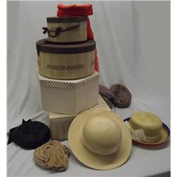 4 Neiman Marcus Hat Boxes and Vintage Hats