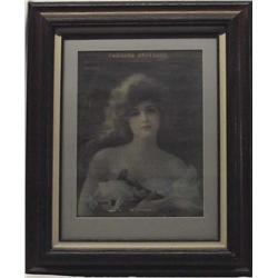 Antique Framed Print Under Glass