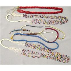 5 Native American Bead Necklaces