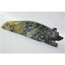Native American Zuni Fox Picasso Marble Fetish