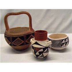 3 Native American Acoma Pottery