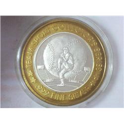 1997 STATION CASINO $10 SILVER TOKEN (UNC)