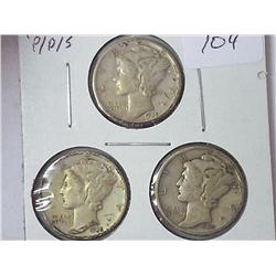 1935-P/D/S MERCURY DIMES