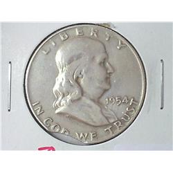 ERROR CLIPPED 1954-D FRANKLIN HALF DOLLAR
