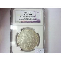 1896-O MORGAN SILVER DOLLAR NGC (VF DETAILS)