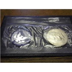 1974-S IKE SILVER DOLLAR (UNC) (BLUE PACK)