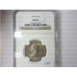 1979-D SBA DOLLAR NGC MS66