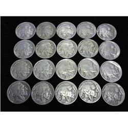 20 ASSORTED 1930'S BUFFALO NICKELS