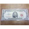 Image 1 : 1963 US $5 NOTE RED SEAL