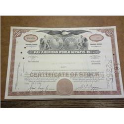 PAN AMERICAN WORLD AIRWAYS, INC STOCK CERTIFICATE
