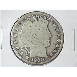 1908 BARBER HALF DOLLAR