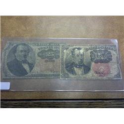 10 CENT & 25 CENT US FRACTIONAL CURRENCY'S