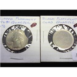 ERRORS 1968-D CLIPPED PLANCHET & BLANK PLANCHET