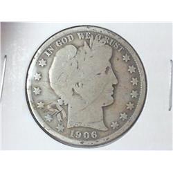 1906-D BARBER HALF DOLLAR