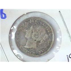 1888 CANADA FIVE CENTS SILVER