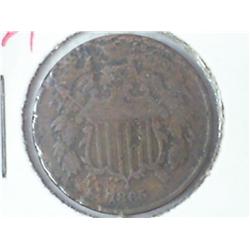 1865 TWO CENT PIECE