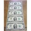 Image 1 : SERIAL # RUN OF 5-1976 $2 FRN'S (GEM CU)