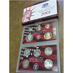 2001 US SILVER PROOF SET (WITH BOX) (BETTER DATE)