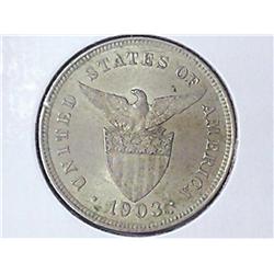 1903 US PHILIPINNES 5 CENTAVOS (AU)