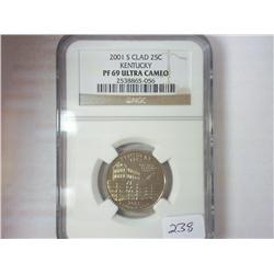 2001-S KENTUCKY QUARTER NGC PF69 ULTRA CAMEO
