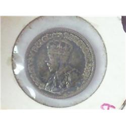1912 CANADA FIVE CENTS SILVER (EXTRA FINE)